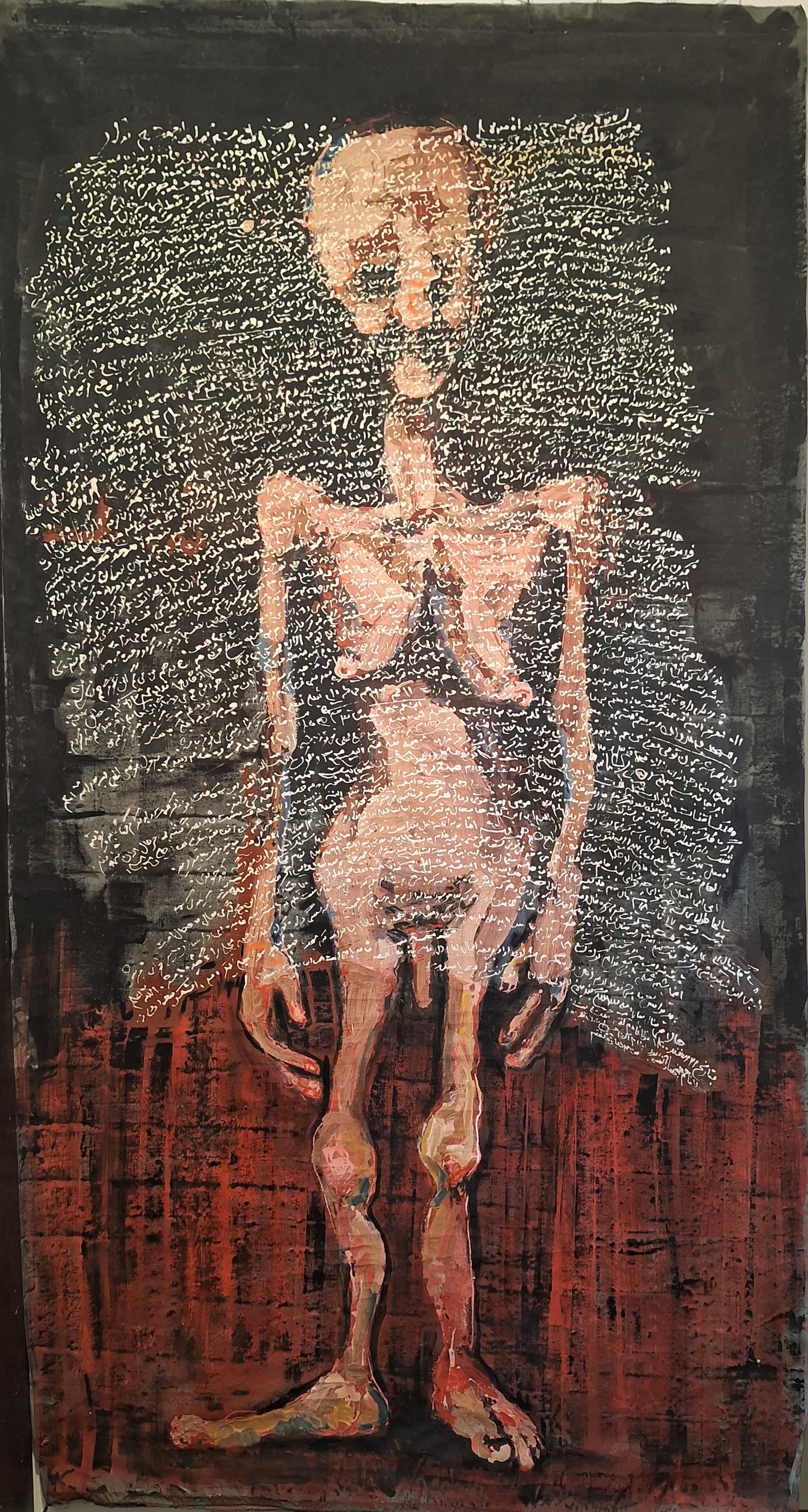 مجید خادم  – اکرلیک روی بوم -  130 در 260 سانتیمتر